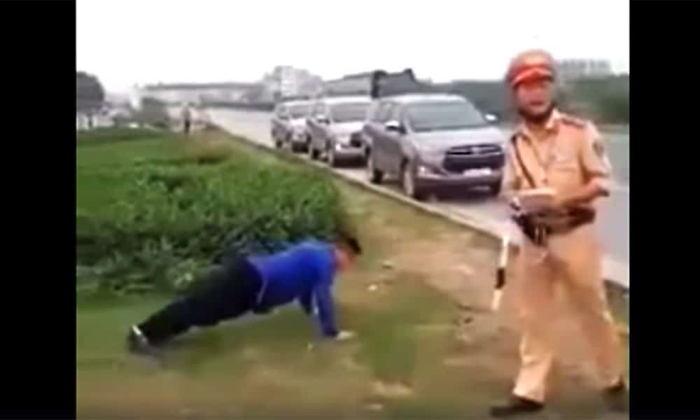 Hanoi Drivers Pushups Traffic Video